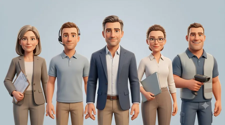 Das digitale Team von ASKI Base: Max, Bea, Theo, Mia und Leo